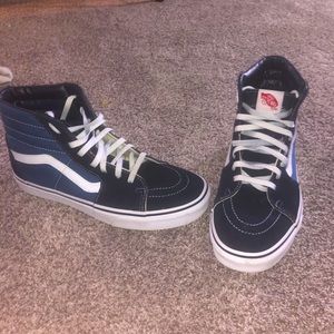 Blue and white vans